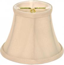 Satco Products Inc. 90/2361 - Clip On Shade; Ivory Shantung; 3" Top; 5" Bottom; 4-1/4" Side