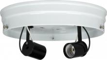  90/684 - 8" 2-Light Ceiling Pan; White Finish; Includes Hardware; 60W Max