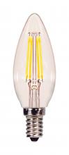  S21728 - 4.5 Watt B11 LED; Clear; Candelabra base; 5000K; 120 Volt; 2-Card