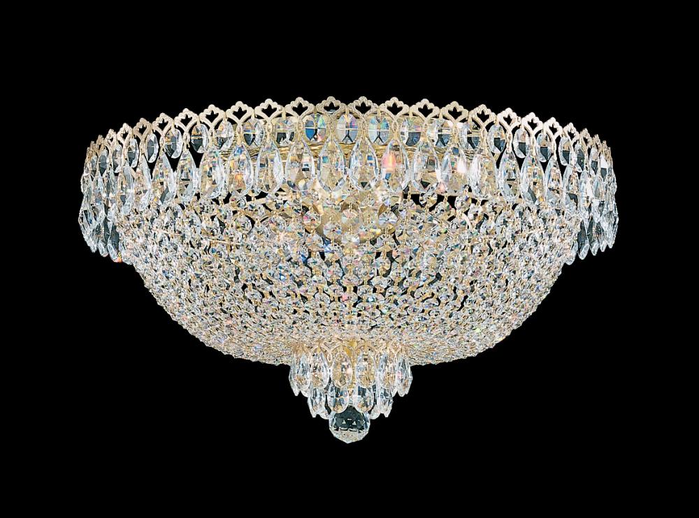 Camelot 6 Light 120V Flush Mount in Aurelia with Clear Optic Crystal
