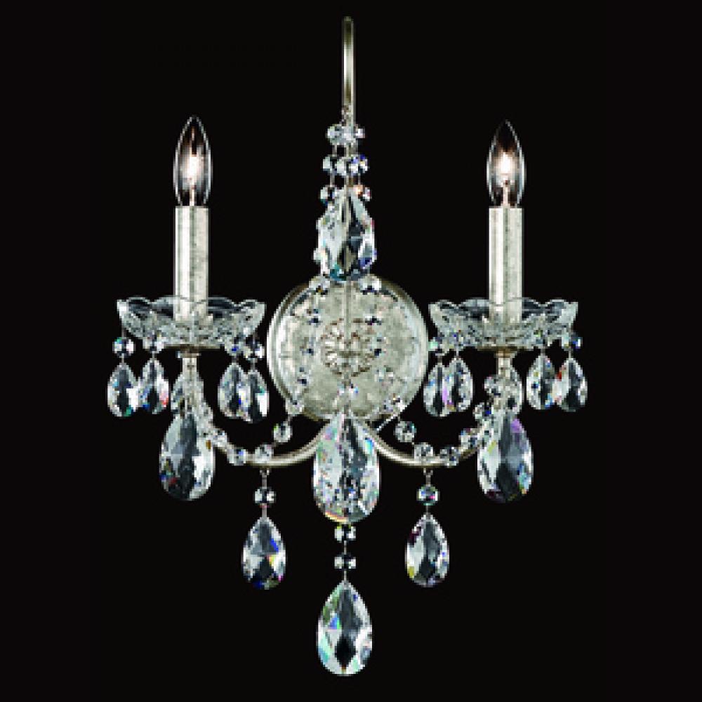 Sonatina 2 Light 120V Wall Sconce in Aurelia with Clear Heritage Handcut Crystal