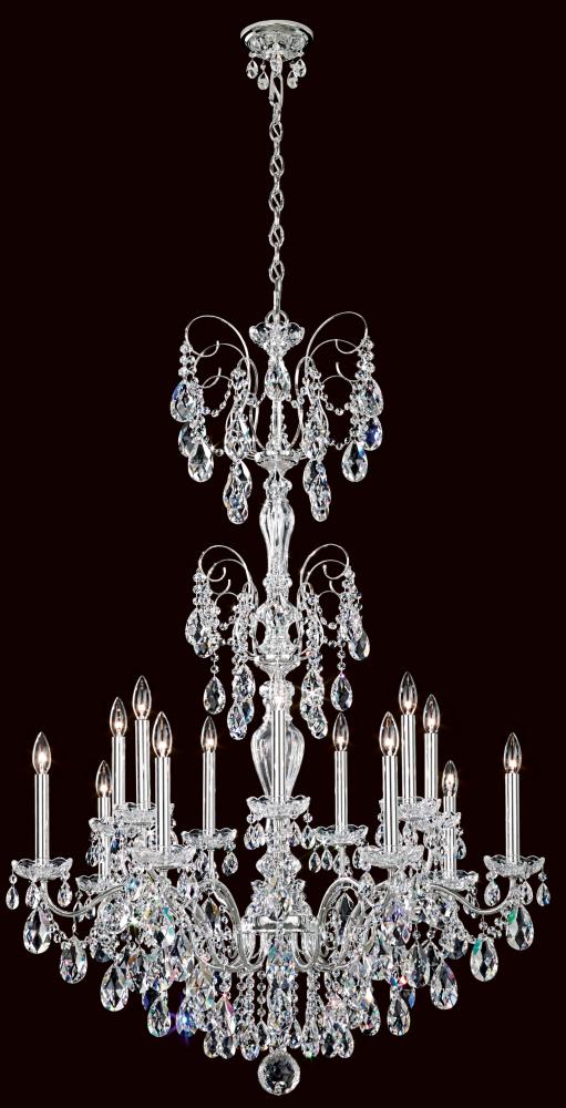 Sonatina 14 Light 120V Chandelier in Aurelia with Clear Heritage Handcut Crystal