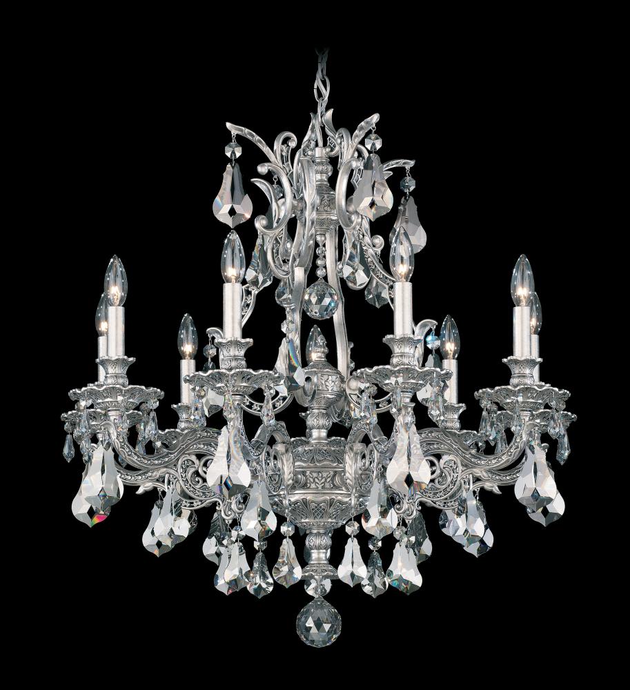Sophia 9 Light 120V Chandelier in French Gold with Clear Crystals from Swarovski