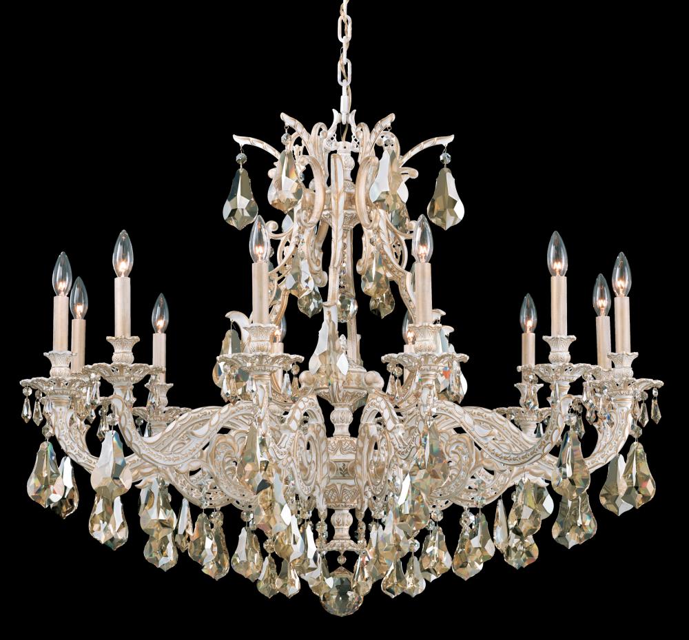Sophia 12 Light 120V Chandelier in French Gold with Clear Crystals from Swarovski