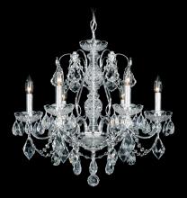 Schonbek 1870 1705-49 - Century 6 Light 120V Chandelier in Black Pearl with Clear Heritage Handcut Crystal