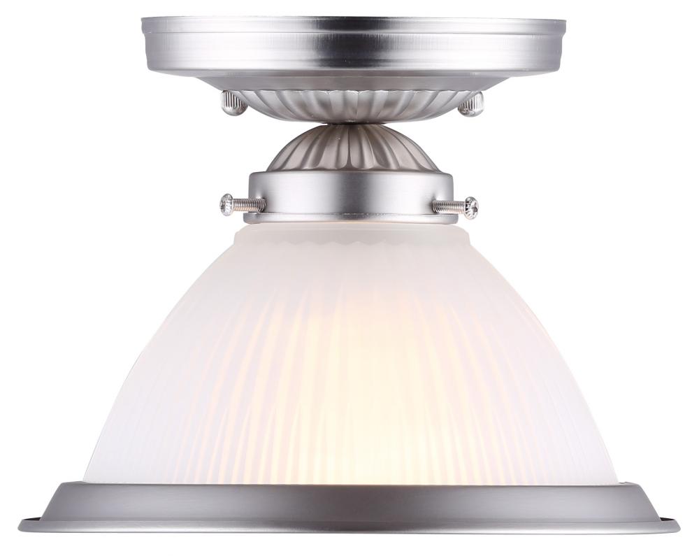 Halophane, ICHANC71 BPT, Ceiling Light, Frosted Halophane Glass, 60W Type A, 6 .75 IN W x 6 IN H