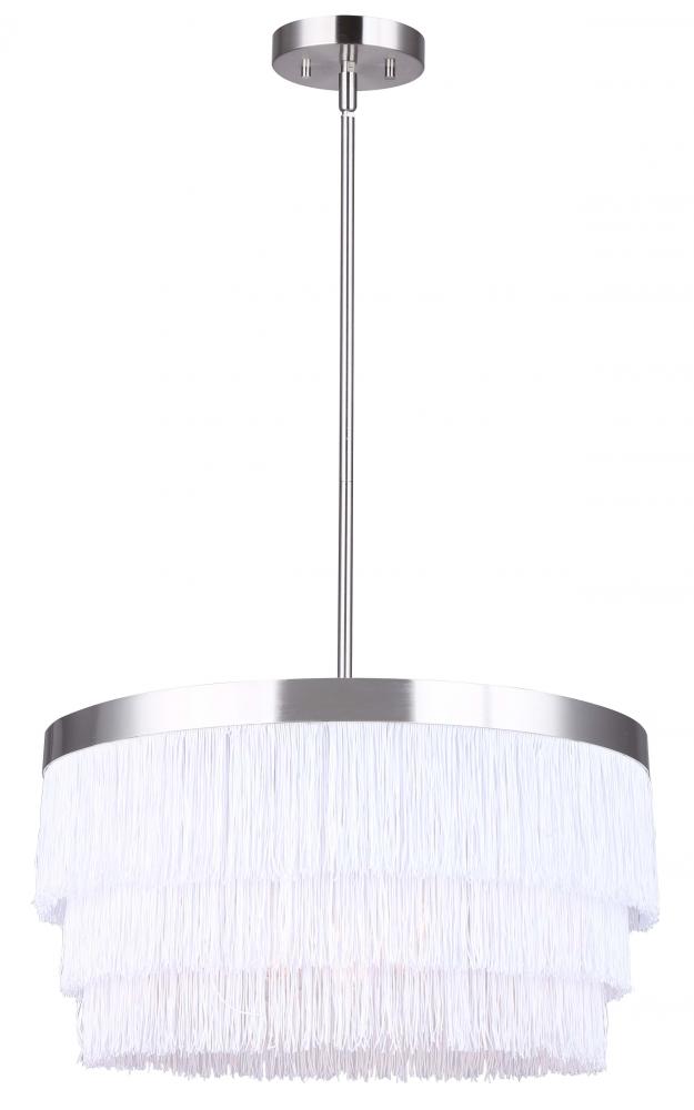 Syren 3 Light Brushed Nickel Modern Chandelier for Dining Rooms and Living Rooms