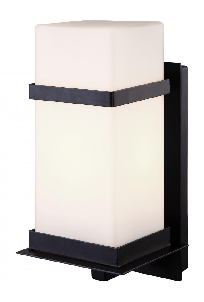 Havana 1 Lt Outdoor Uplight, Flat Opal Glass, 100W Type A, 6" x 11 3/4" x 6 1/4&#