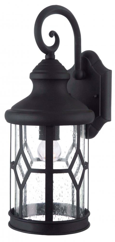 Atlanta 1 Light Outdoor Lantern, Black Finish