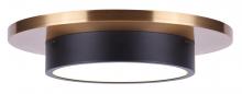  LFM212B12BKG - Jaxton LED Integrated Flush Mount Light, Matte Black and Gold Finish