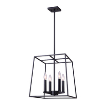 Canarm ICH763A04BK14 - WEXFORD MBK Color, 4 Lt 14inch Rod Chandelier