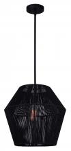 Canarm IPL727B01BK - RYA, IPL727B01BK, MBK Color, 1 Lt Rod Pendant, 60W Type A, 15" W x 16.5 - 64.5" H