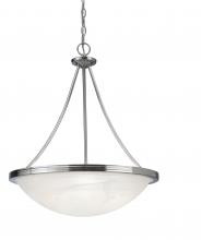 Canarm ICHAN4118BN - Alabaster 3 Light Chandelier