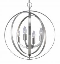 Canarm ICH182B04BN18 - Meridian 4 Lt Chandelier, 60W Type C, 18" W x 21" H