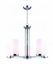 Canarm ICH578A05BN - River 5 Lt Chain Chandelier, Flat Opal Glass, 100W Type A, 24" x 20"