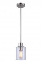  IPL531A01BN - Portland, 1 Lt Pendant, Seeded Glass, 100W Type A, 4 3/4" x 11 1/4" - 59 1/4"