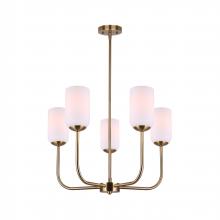  ICH1130A05GD - Novalee 5 Light Gold Modern Chandelier for Dining Rooms and Living Rooms