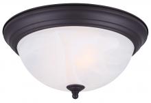 Canarm IFM41313 - Fmount, 13" 2 Bulb Flushmount, Alabaster Glass, 60W Type A