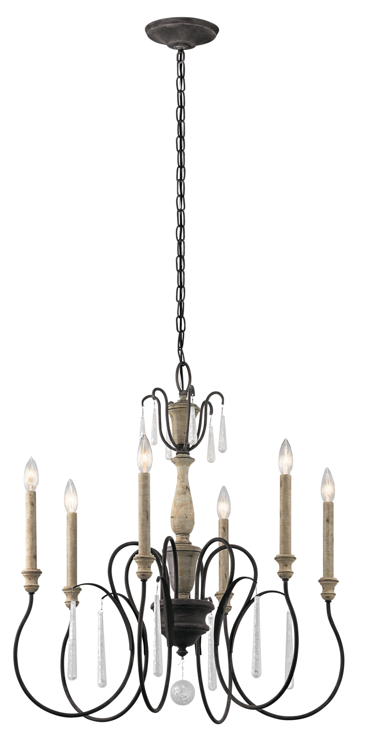 Kimblewick™ 6 Light Chandelier Weathered Zinc