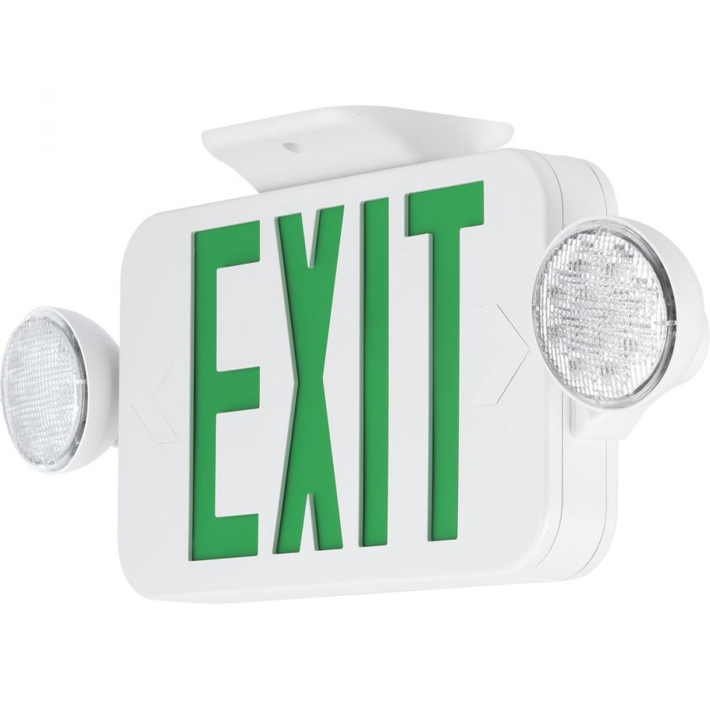 PECUE-UG-30 LED COMBO EXIT/EMERGENCY GRN