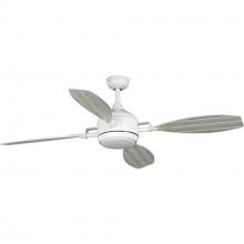 Progress P250040-028-30 - Rudder Collection Indoor/Outdoor 56" Four-Blade Satin White Ceiling Fan