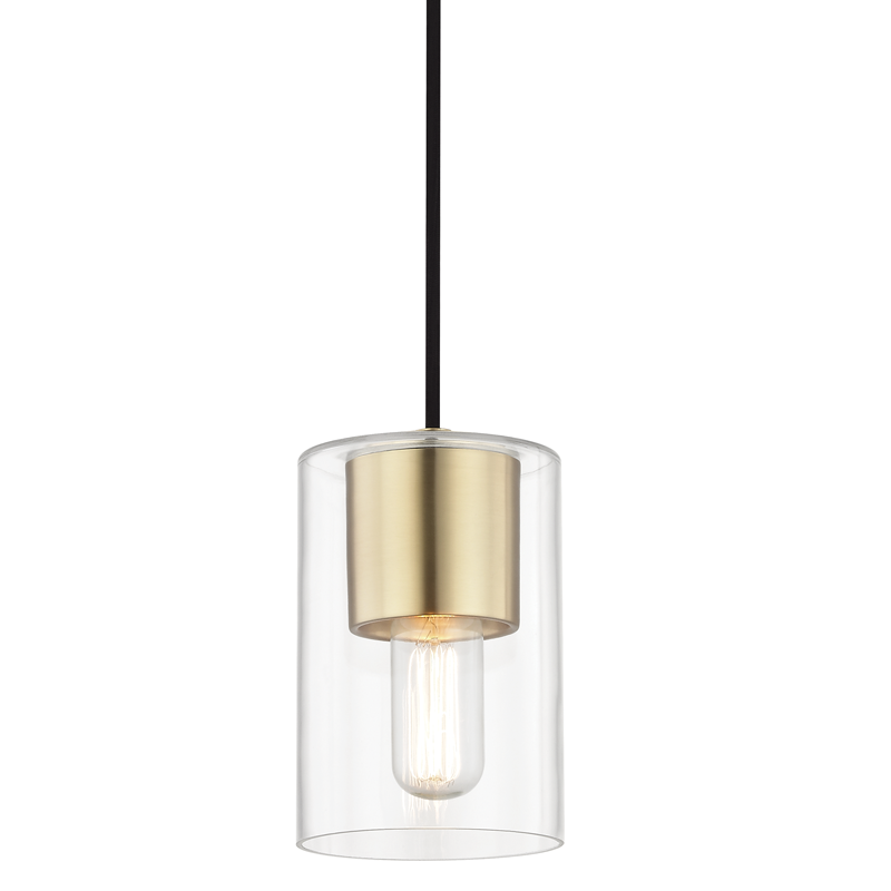 Lula Collection 1 Light Pendant with Clear Glass