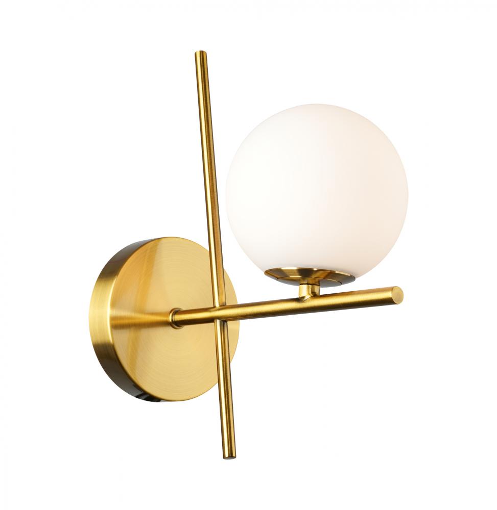 Modena-1-Light Wall Sconce-Plated Brushed Brass