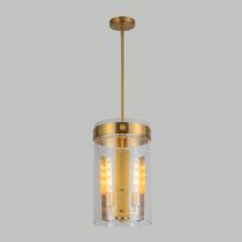 Artcraft AC10051BR - Dahlia 3 Light Pendant, Brushed Brass