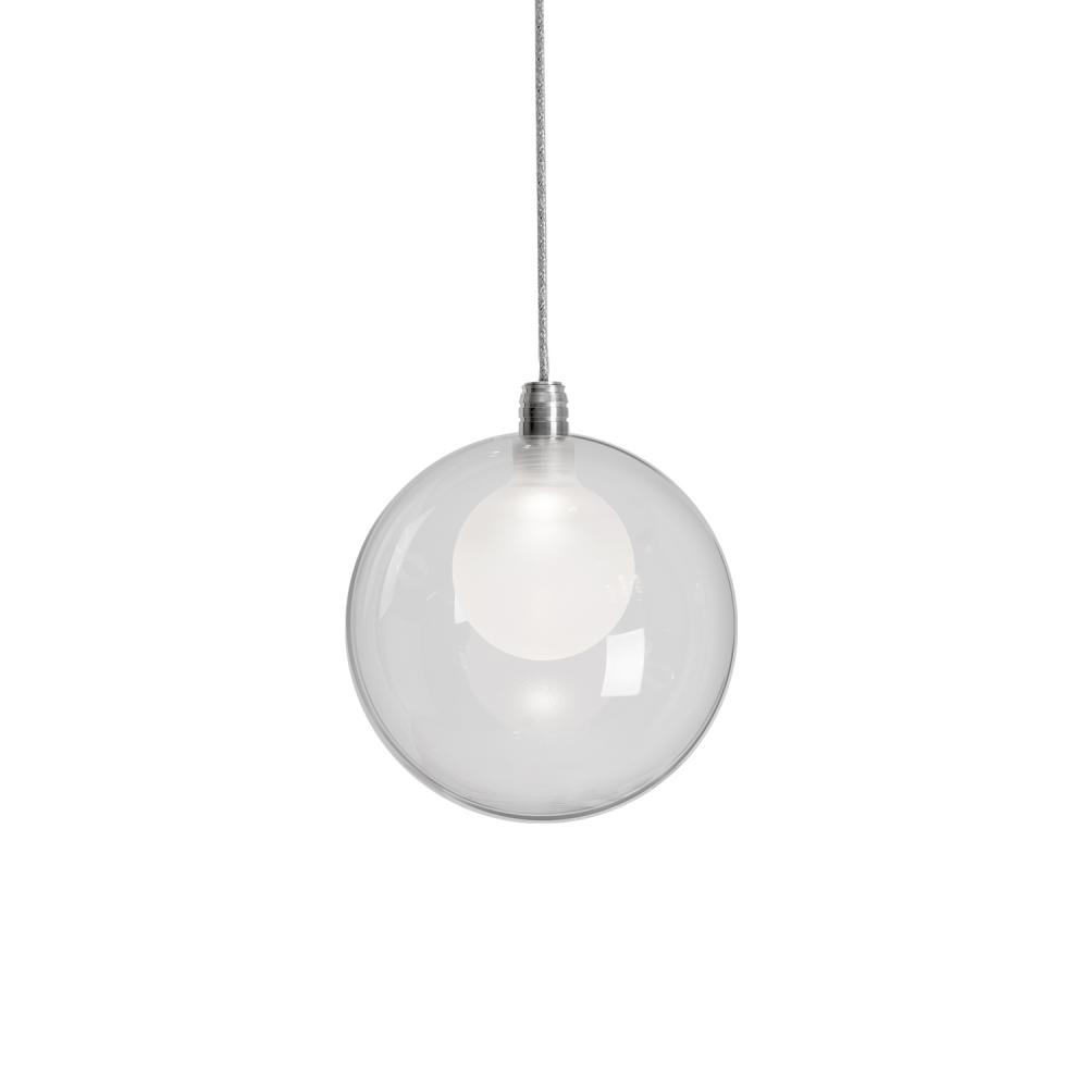 Single 2 w LED180 LMs 3K Pendant with Round Clear Outer 