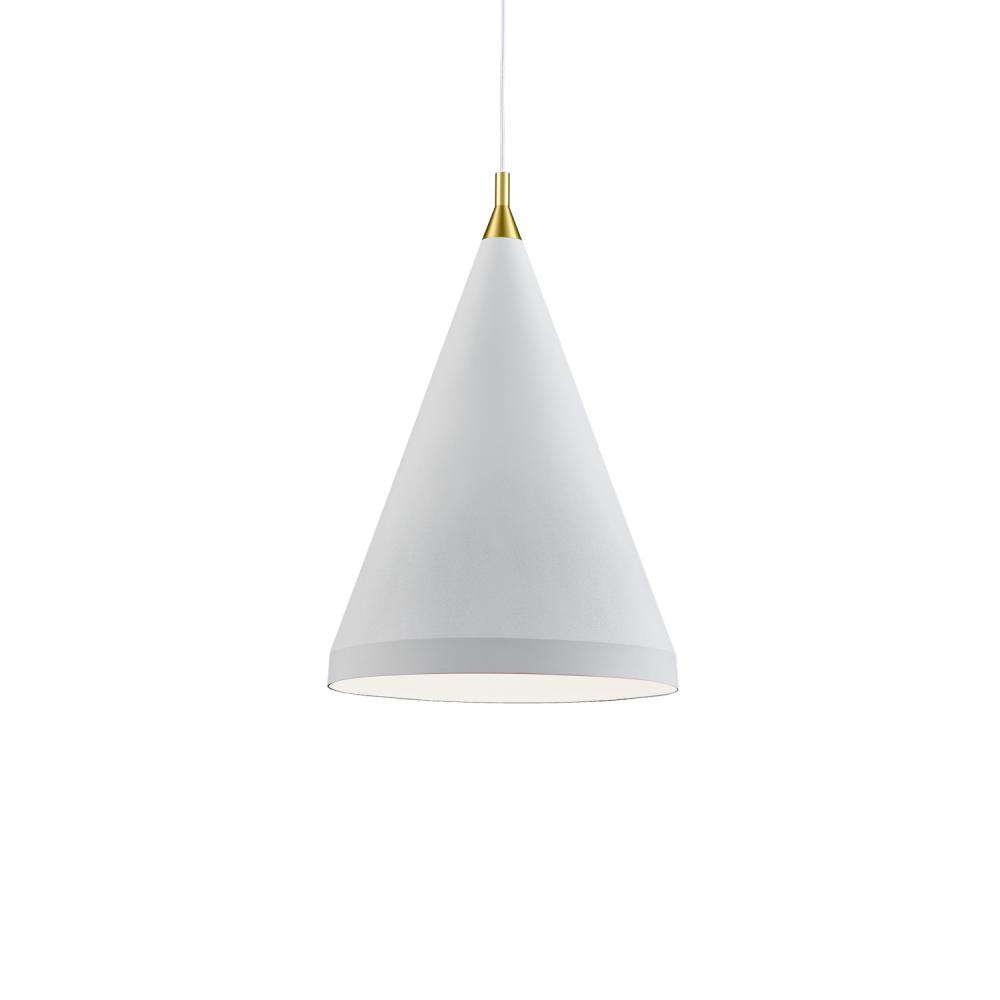 Dorothy White With Gold Detail 1 Light Pendant