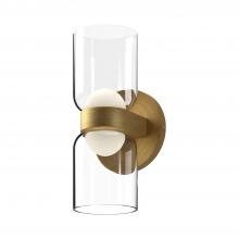 Kuzco Lighting Inc WS52511-BG/CL - Cedar 11-in Brushed Gold/Clear LED Wall Sconce