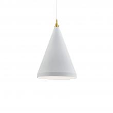 Kuzco Lighting Inc 492722-WH/GD - Dorothy White With Gold Detail 1 Light Pendant