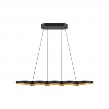  LP90838-BK/GD - Maestro 38-in Black/Gold LED Linear Pendant