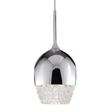 Kuzco Lighting Inc PD12803-CH - Elegant Single 5w 4K LED Pendant with Downward Wine Glass Shaped