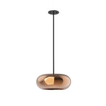 Kuzco Lighting Inc PD62014-BK/CP - Trinity 14-in Black/Copper LED Pendant