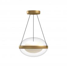  PD76312-BG/OP - Virgo 12-in Brushed Gold/Opal Glass LED Pendant