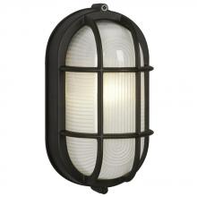 Galaxy Lighting 305014 BLK - Cast Aluminum Marine Light with Guard - Black 