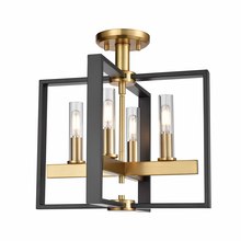  DVP30211VBR+GR-CL - Blairmore 4 Light Semi-Flush Mount