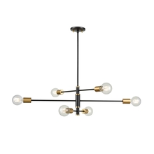  DVP41102BR+GR - Lake Loft 6 Light Pendant