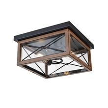  DVP43370BK+IW-CL - County Fair 2 Light Flush Mount