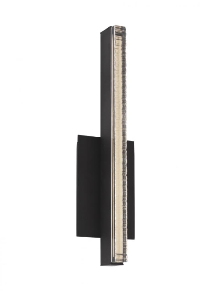 The Serre Small 13-inch Damp Rated 1-Light Integrated Dimmable LED Task Wall Sconce in Nightshade Bl