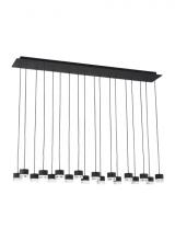 Visual Comfort & Co. Modern Collection 700TRSPGBL18TB-LED930277 - Modern Gable Dimmable LED 18-light Ceiling Chandelier in a Nightshade Black Finish