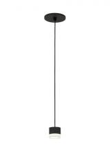 Visual Comfort & Co. Modern Collection 700TRSPGBL1RB-LED930 - Modern Gable Dimmable LED 1-light Ceiling Pendant in a Nightshade Black Finish
