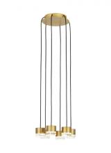 Visual Comfort & Co. Modern Collection 700TRSPGBL6RNB-LED930 - Gable 6 Light Chandelier