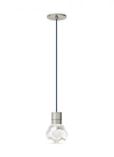 Visual Comfort & Co. Modern Collection 700TDKIRAP1US-LEDWD - Modern Kira Dimmable LED Ceiling Pendant Light in a Satin Nickel/Silver Colored Finish