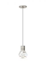 Visual Comfort & Co. Modern Collection 700TDKIRAP1YS-LEDWD - Modern Kira Dimmable LED Ceiling Pendant Light in a Satin Nickel/Silver Colored Finish
