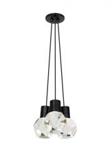 Visual Comfort & Co. Modern Collection 700TDKIRAP3BB-LED930 - Modern Kira Dimmable LED Ceiling Pendant Light in a Black Finish