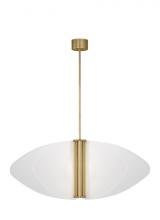 Visual Comfort & Co. Modern Collection SLPD28530BR - Sean Lavin Nyra 1-light dimmable LED grande pendant with plated brass finish and acrylic shade