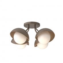 Hubbardton Forge - Canada 121375-SKT-05-05-GG0711 - Brooklyn 4-Light Single Shade Semi-Flush