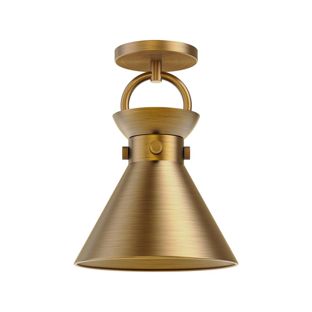 Emerson 9-in Aged Gold 1 Light Semi Flush Mount